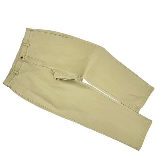 L.L. Bean VTG Natural Fit Cotton Tan Flat Front Chinos Mens Size 36x32 Trousers - Picture 3 of 10